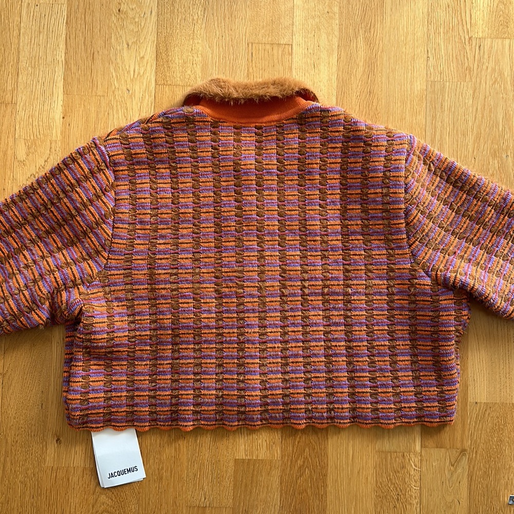 SOLD ✨Jacquemus Le Cardigan Macio in Brown Multi - Cropped - Picture 15 of 17